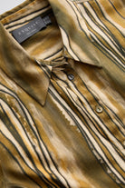 Exquise-Desenli Kısa Kol Beli Kemerli Regular Midi Elbise-ELBİSE-6-Milagron.com