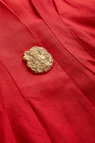 Exquise-Düğme Detaylı Bele Oturan A Kesim Maxi Keten Elbise-ELBİSE-7-Milagron.com