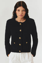 Exquise-Düğme Detaylı Pamuklu Regular Triko Hırka-Kazak & Triko-7-Milagron.com