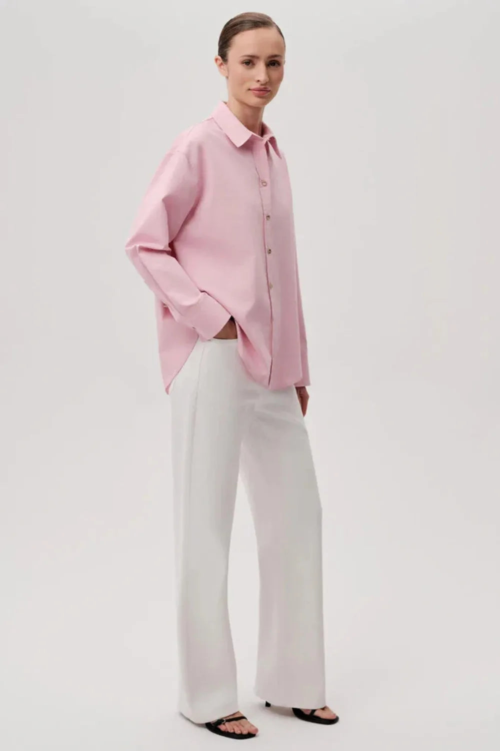 Exquise-Düğme Detaylı Regular Pamuklu Gömlek-Gömlek-10-Milagron.com