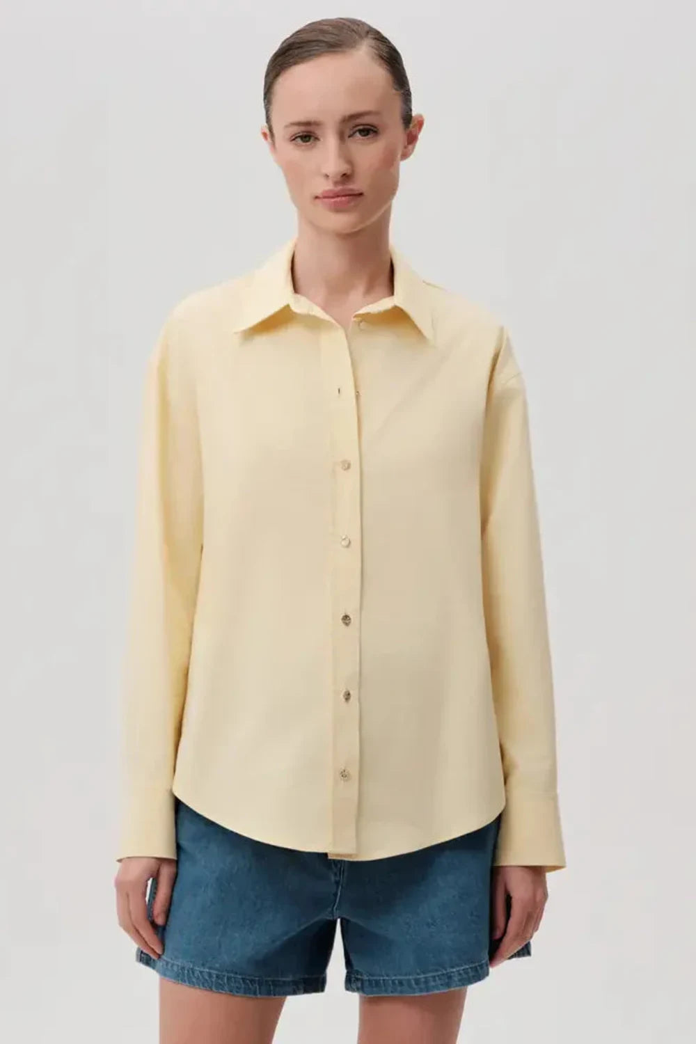 Exquise-Düğme Detaylı Regular Pamuklu Gömlek-Gömlek-11-Milagron.com