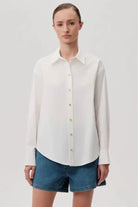 Exquise-Düğme Detaylı Regular Pamuklu Gömlek-Gömlek-3-Milagron.com
