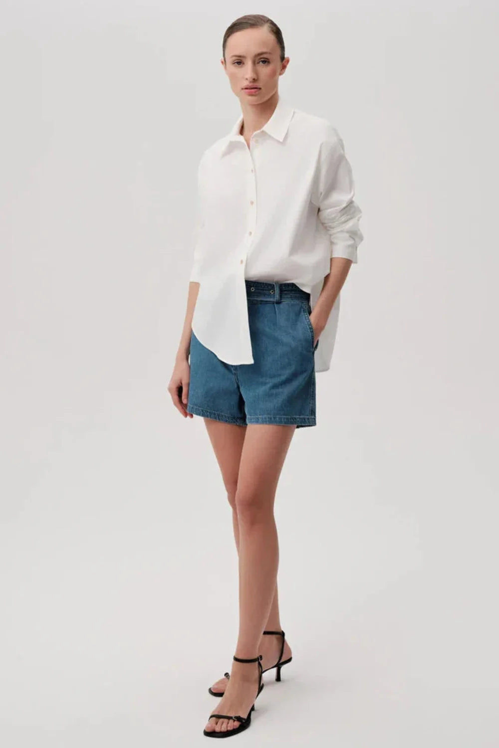 Exquise-Düğme Detaylı Regular Pamuklu Gömlek-Gömlek-5-Milagron.com