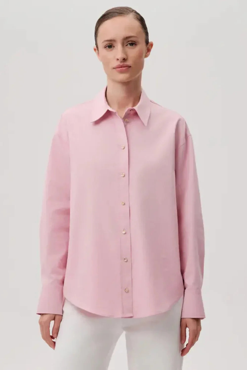 Exquise-Düğme Detaylı Regular Pamuklu Gömlek-Gömlek-6-Milagron.com