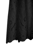 Exquise-Düşük Kol Fisko Detaylı Pamuklu Rahat Kalıp Elbise-ELBİSE-10-Milagron.com