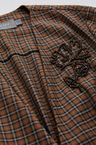 Exquise-Ekose Beli Kemer Detaylı Anvelop Slim Fit çok Renkli Midi Elbise-ELBİSE-5-Milagron.com