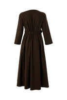 Exquise-Ekose Beli Kemer Detaylı Anvelop Slim Fit çok Renkli Midi Elbise-ELBİSE-7-Milagron.com