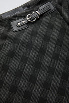 Exquise-Ekose Desenli Anvelop Regular Midi Antrasit Etek-ETEK-6-Milagron.com