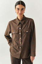 Exquise-Ekose Desenli Uzun Kollu Regular Gömlek-GÖMLEK-1-Milagron.com