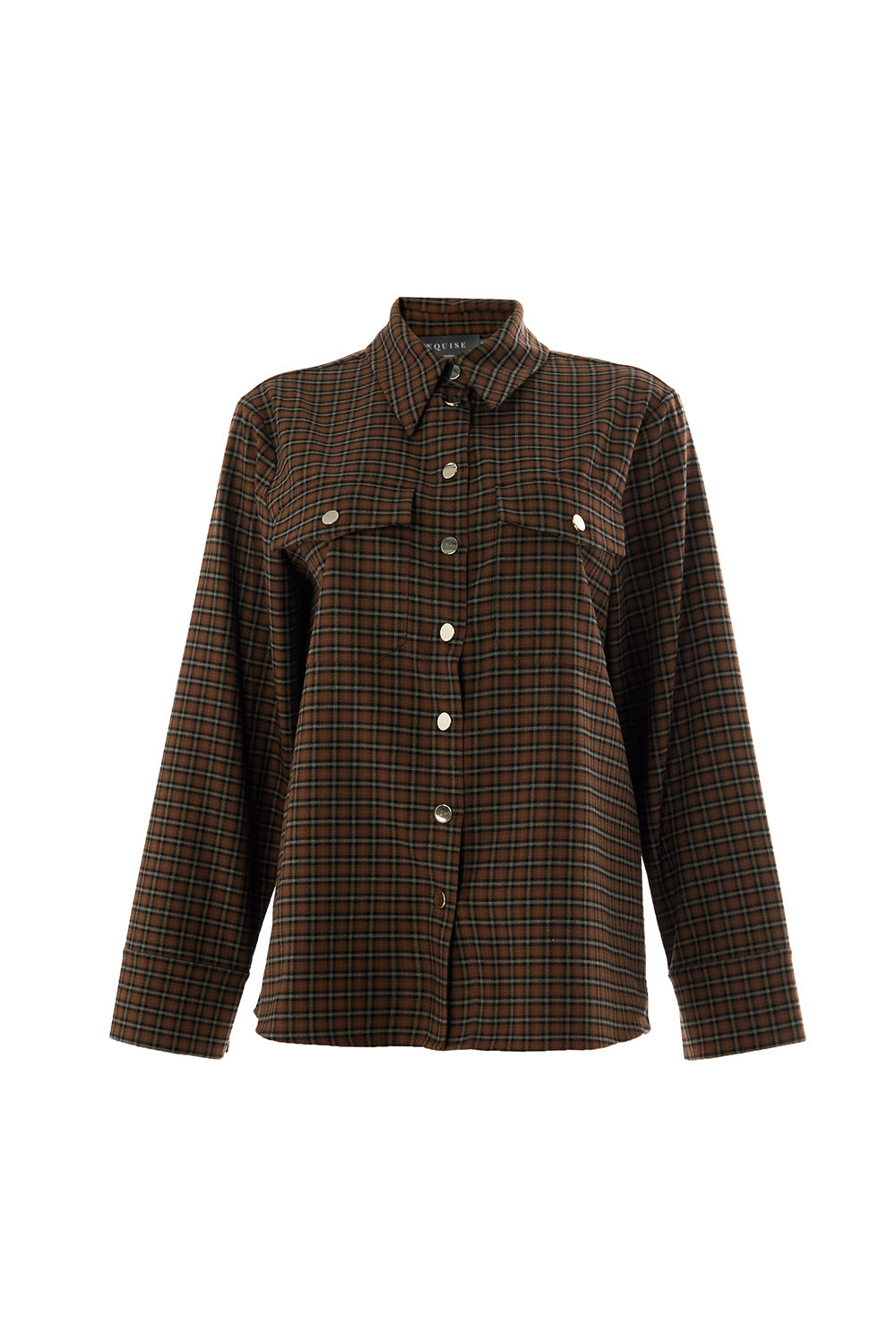 Exquise-Ekose Desenli Uzun Kollu Regular Gömlek-GÖMLEK-6-Milagron.com