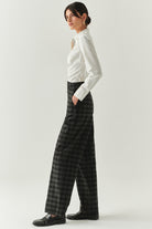 Exquise-Ekose Taş Detaylı Cepli Boru Paça Regular Antrasit Pantolon-PANTOLON-3-Milagron.com