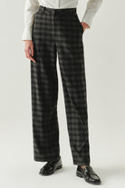 Exquise-Ekose Taş Detaylı Cepli Boru Paça Regular Antrasit Pantolon-PANTOLON-4-Milagron.com