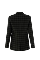 Exquise-Ekose Taş Detaylı Cepli Regular Astarlı Antrasit Blazer Ceket-BLAZER-8-Milagron.com