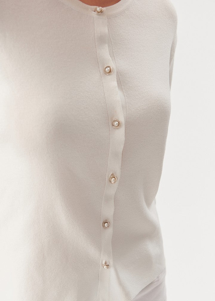 Exquise-Ekru Regular Triko Hırka-Kazak & Triko-2-Milagron.com