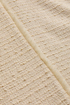 Exquise-Ekru Renk Dokulu Kumaş Diz Altı Kloş Etek-Etek-7-Milagron.com