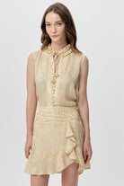 Fermuarlı Fırfırlı Asimetrik Astarlı Regular Mini Çok Renkli Etek