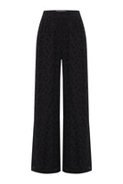 Exquise-Fisto Kumaş Bol Kesim Siyah / Beyaz Pantolon-Pantolon-13-Milagron.com