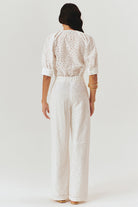 Exquise-Fisto Kumaş Bol Kesim Siyah / Beyaz Pantolon-Pantolon-4-Milagron.com