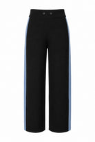 Geniş Paça Yanları Denim Şeritli Regular Örme Pantolon