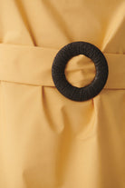 Exquise-Gömlek Yaka Kemerli Etek Uçları Desenli Pamuklu Diz üstü Elbise-ELBİSE-6-Milagron.com