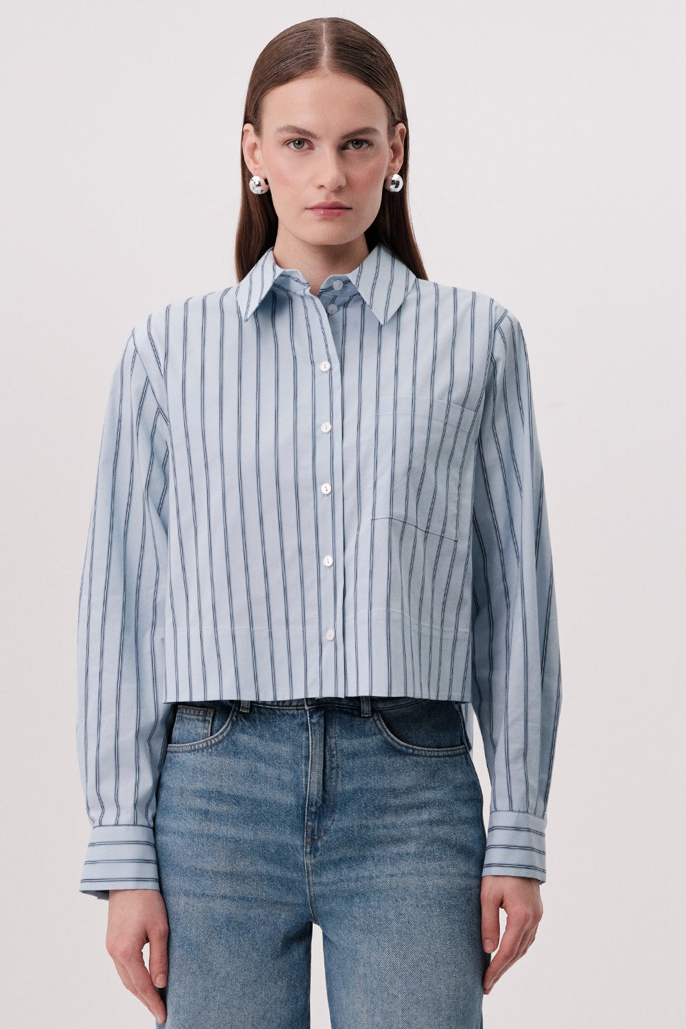 Gömlek Yaka Yanları Yırtmaçlı Çizgili Regular Çok Renkli Gömlek