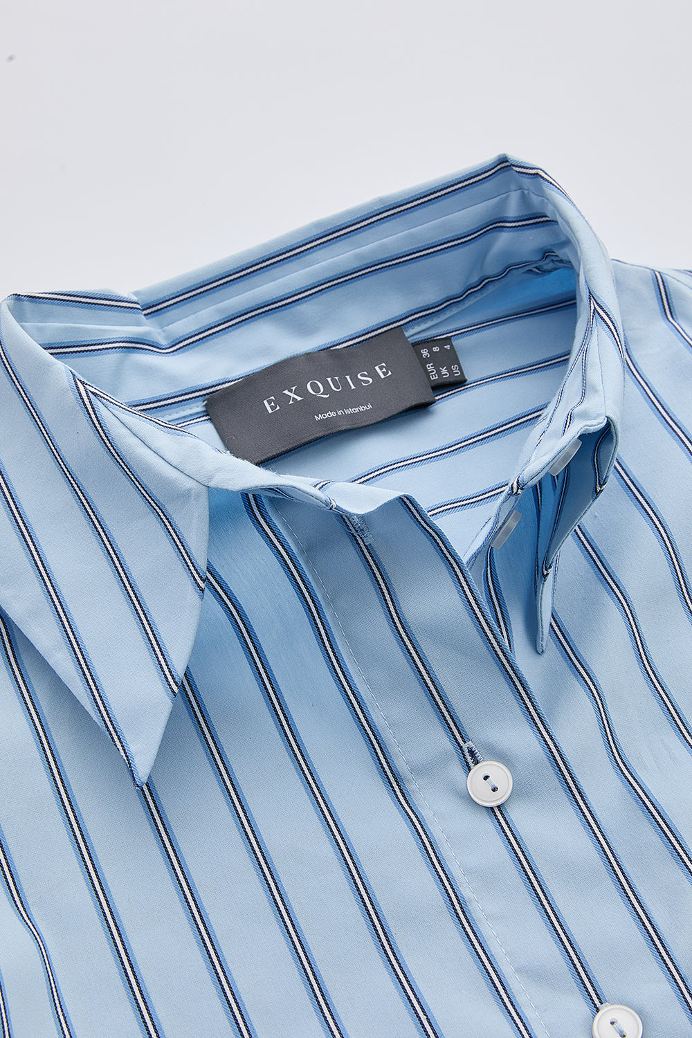 Gömlek Yaka Yanları Yırtmaçlı Çizgili Regular Çok Renkli Gömlek