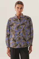 Exquise-Hakim Yaka Uzun Kol Rahat Kesim Desenli Pamuklu Gömlek-Gömlek-1-Milagron.com