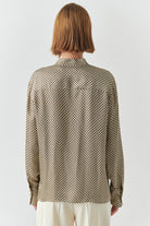 Exquise-Hakim Yaka Uzun Kollu Regular Desenli Gömlek-GÖMLEK-3-Milagron.com