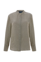 Exquise-Hakim Yaka Uzun Kollu Regular Desenli Gömlek-GÖMLEK-7-Milagron.com