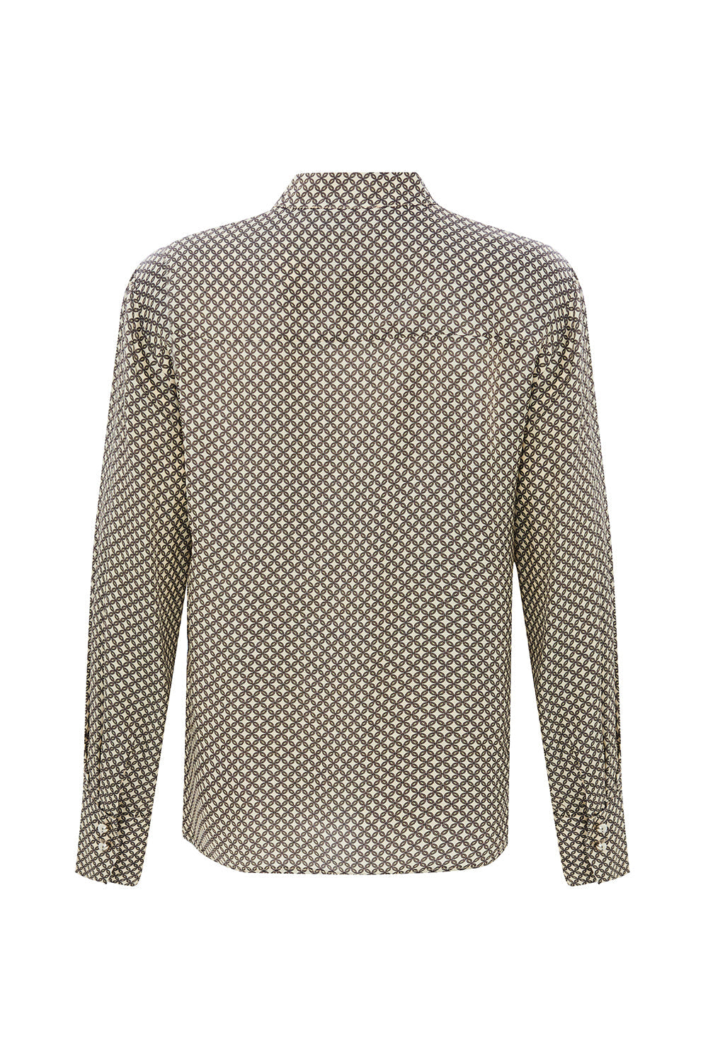 Exquise-Hakim Yaka Uzun Kollu Regular Desenli Gömlek-GÖMLEK-8-Milagron.com