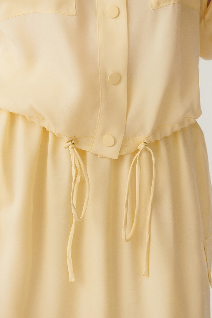 Hakim Yaka çift Cepli Ayarlanabilir Bağcıklı Rahat Kalıp Lyocell Ceket - 1