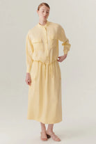 Hakim Yaka çift Cepli Ayarlanabilir Bağcıklı Rahat Kalıp Lyocell Ceket - 2