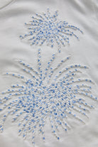 Exquise-İşleme Detaylı Kısa Kollu Bisiklet Yaka Regular Midi Elbise-ELBİSE-7-Milagron.com