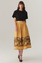 Exquise-İşleme Detaylı Siyah Regular Pamuklu örme Tişört-T-Shirts-2-Milagron.com