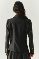 Exquise-Kapak Cepli Astarlı Slim Fit Gri Ceket-CEKET-2-Milagron.com