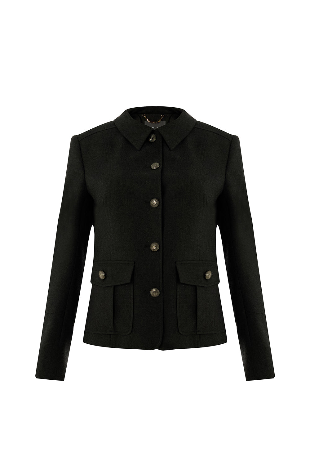 Exquise-Kapak Cepli Astarlı Slim Fit Gri Ceket-CEKET-8-Milagron.com