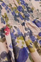 Exquise-Kemer Detaylı çiçek Desenli Straplez Midi Elbise-ELBİSE-6-Milagron.com