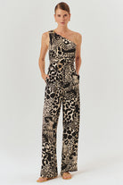 Exquise-Kemer Ve Toka Detaylı Desenli Regular Tulum-TULUM-1-Milagron.com