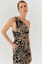 Exquise-Kemer Ve Toka Detaylı Desenli Regular Tulum-TULUM-5-Milagron.com