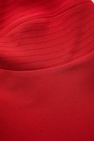 Exquise-Kırmızı Slim Fit Ayarlanabilir Askılı Mini Elbise-ELBİSE-6-Milagron.com