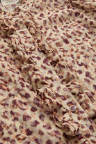 Exquise-Kısa Kol Fırfır Biye Detaylı Regular Fit Desenli şifon Gömlek-Gömlek-7-Milagron.com