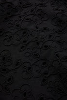 Exquise-Kısa Kol Fisto Kumaş Rahat Kalıp Siyah Bluz-Bluz-15-Milagron.com