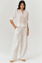 Exquise-Kısa Kol Fisto Kumaş Rahat Kalıp Siyah Bluz-Bluz-5-Milagron.com