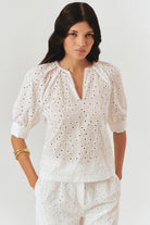 Exquise-Kısa Kol Fisto Kumaş Rahat Kalıp Siyah Bluz-Bluz-6-Milagron.com