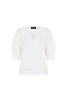 Exquise-Kısa Kol Fisto Kumaş Rahat Kalıp Siyah Bluz-Bluz-7-Milagron.com