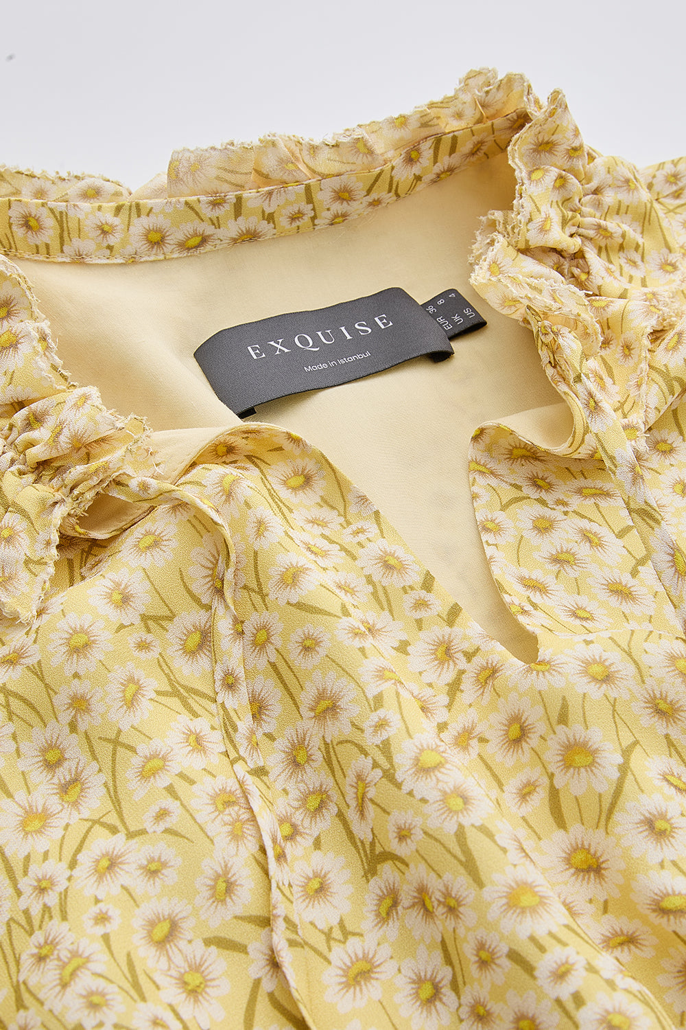 Kısa Kollu Beli Bağcıklı Regular Astarlı Midi Çok Renkli Elbise