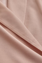 Exquise-Kruvaze Bağlama Kapamalı Rahat Kalıp Modal Kumaş Pudra Ceket-Ceket-7-Milagron.com