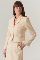 Exquise-Kruvaze Cepli Regular Fit Ekru Ceket-Ceket-2-Milagron.com