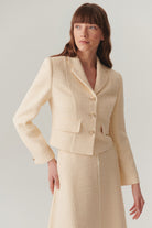 Exquise-Kruvaze Cepli Regular Fit Ekru Ceket-Ceket-3-Milagron.com