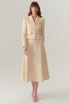 Exquise-Kruvaze Cepli Regular Fit Ekru Ceket-Ceket-5-Milagron.com